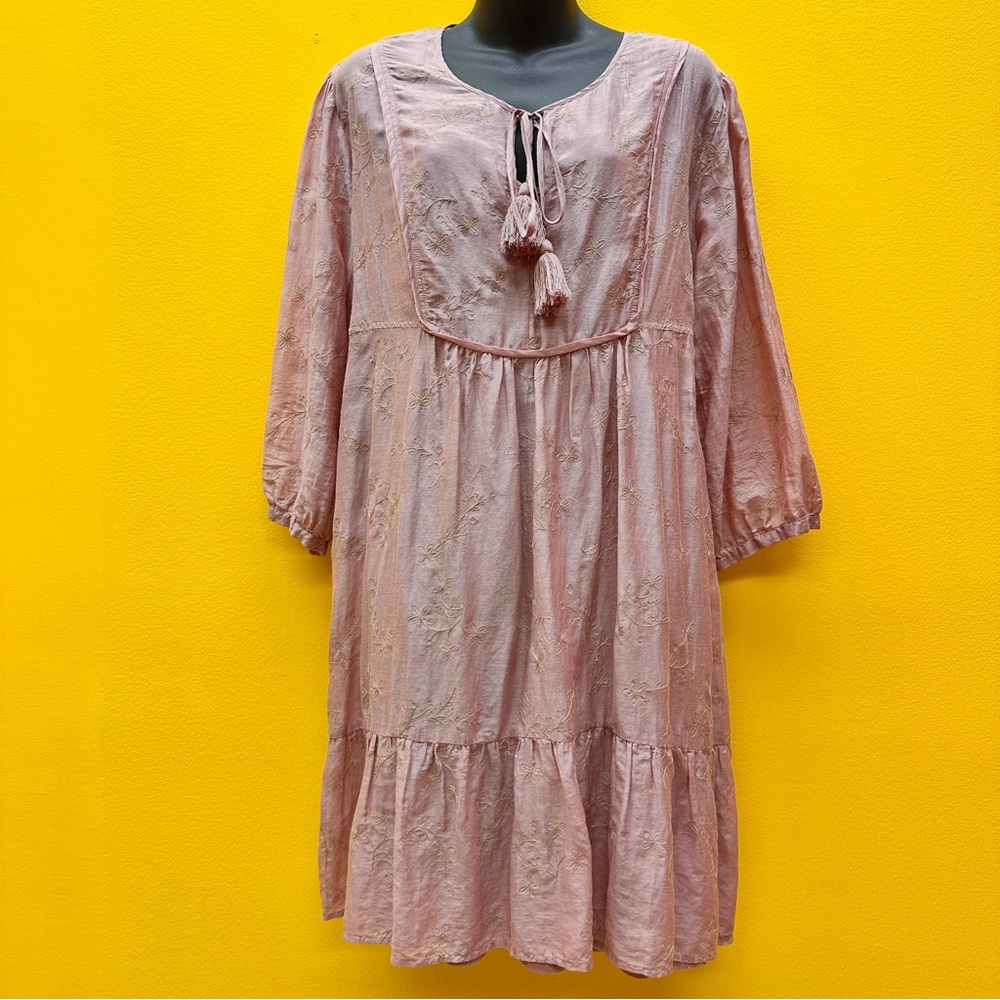 BIG SALE!! Bohemian Blush Embroidered Dress